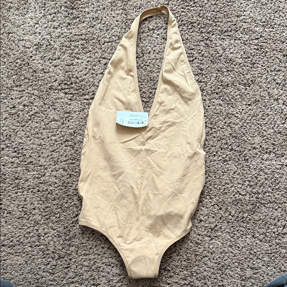 American Apparel Tan Bodysuit BNWT